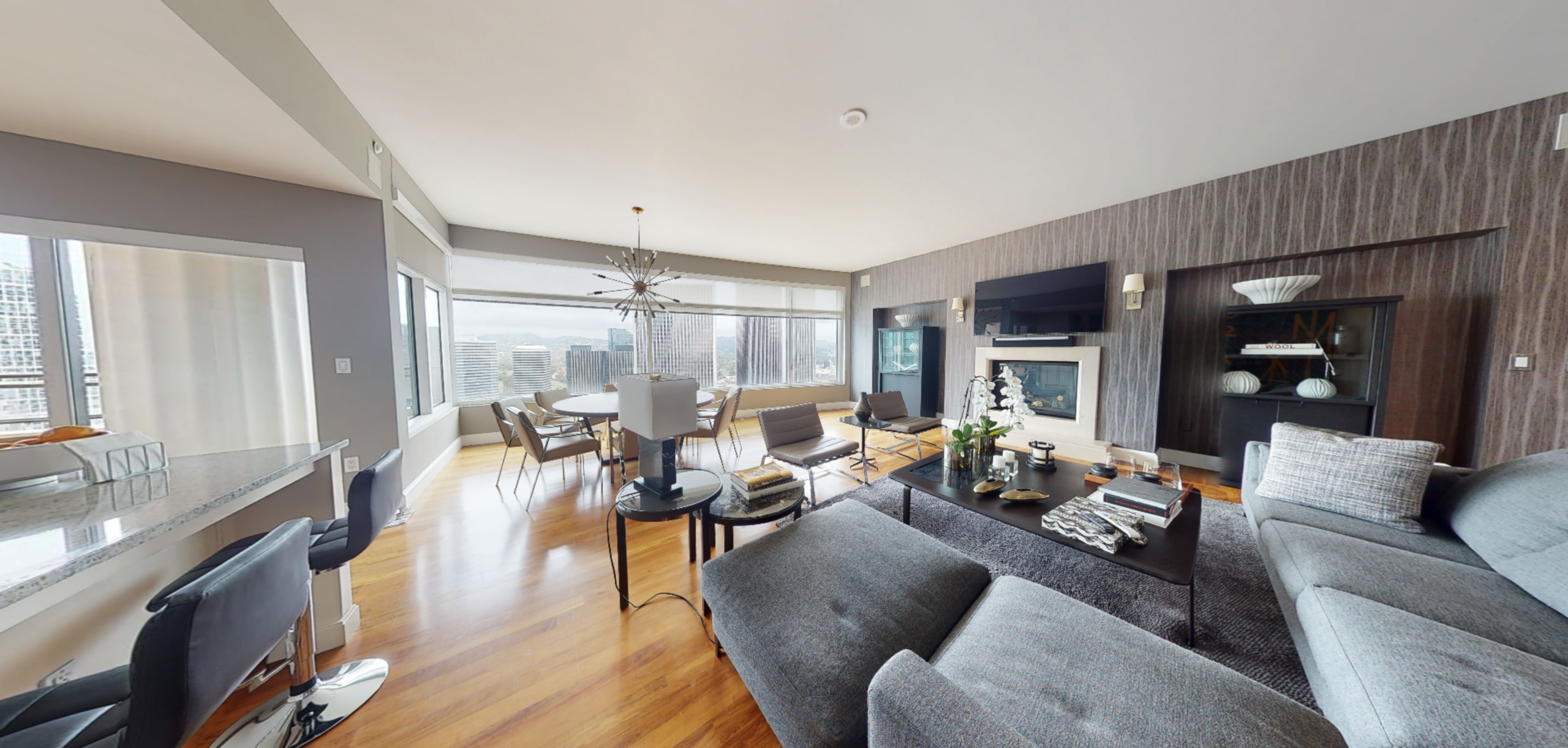 Luxury Hi-Rise Condo Living Room Interior