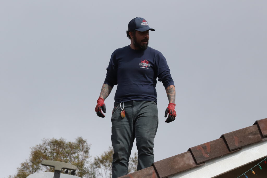 Roof Tarp Installation after Rain Leaking through roof